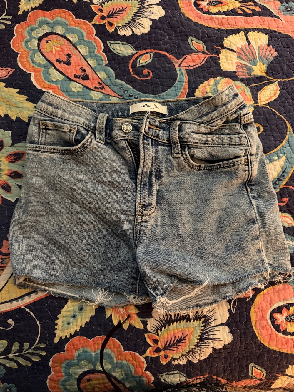 Wit & Wisdom Light Blue Denim Cutoff Shorts